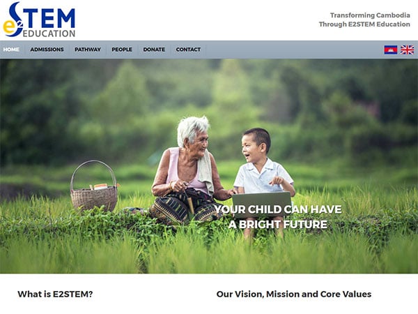 E2STEM Education Web Design Cambodia