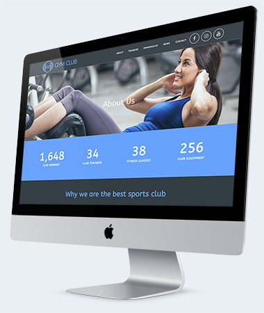 Website Design Gym, Fitness, Sports Club